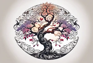 Tree of life mystic tattoo idea