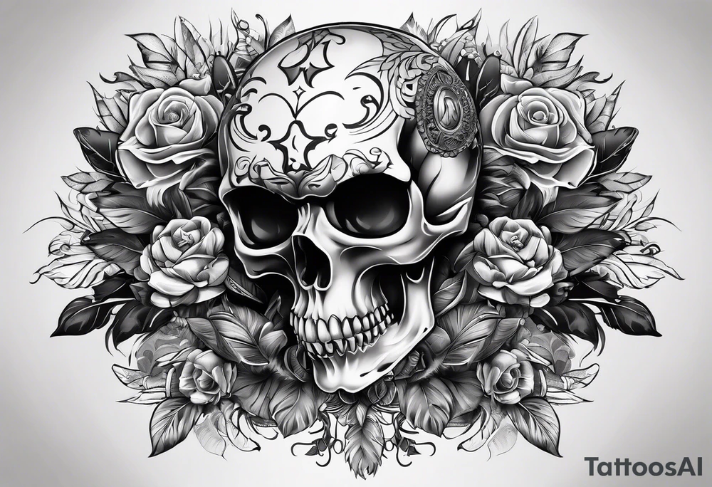 Turbo skull wild rich life tattoo idea
