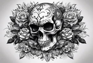 Turbo skull wild rich life tattoo idea