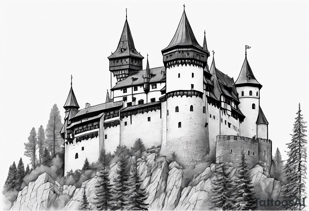 Vlad the impaler and bran castle tattoo idea