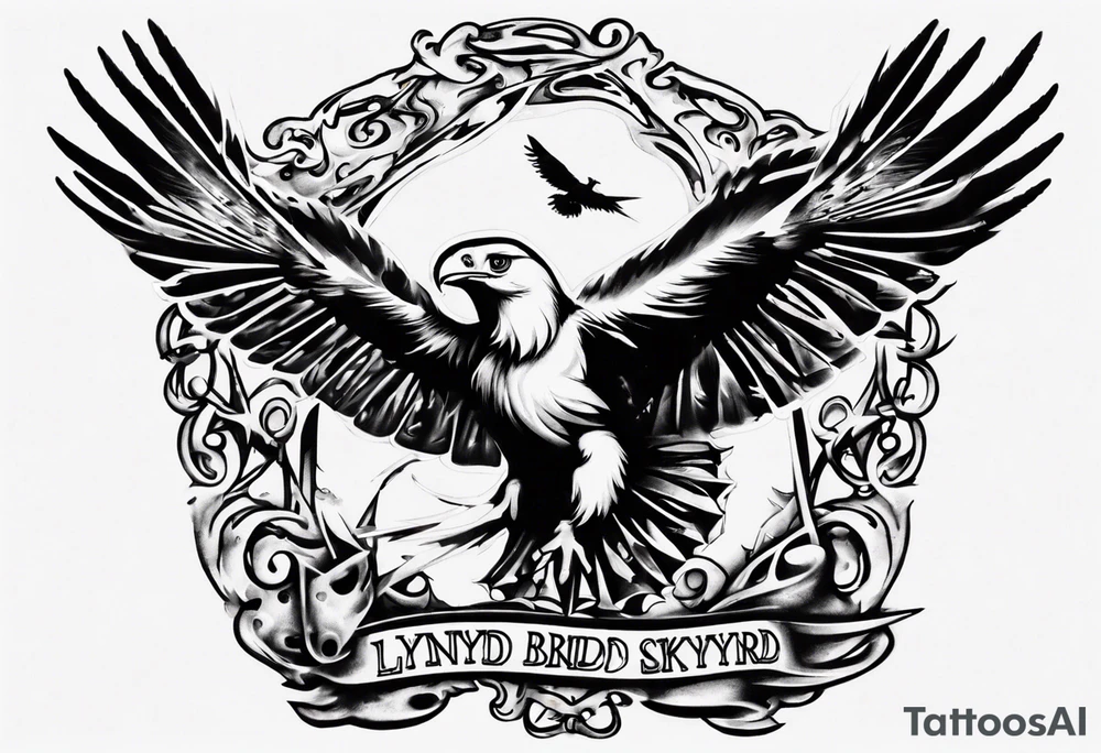 Free bird lynyrd skynyrd 
creative tattoo idea