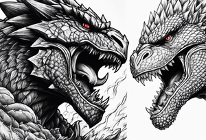 Kratos vs. Godzilla tattoo idea