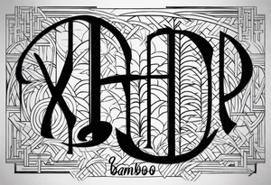 Lettering Bamboo, straw, font tattoo idea