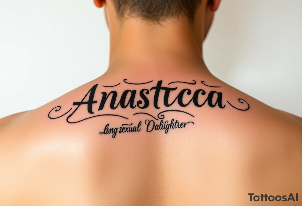 Anastacia in old English.
Long beach California roots
Bi sexual daughter on the forearm tattoo idea