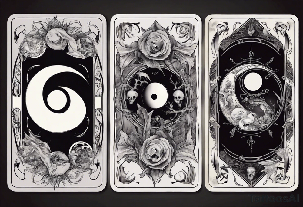 Ying yang death tarot card tattoo idea