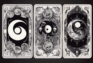 Ying yang death tarot card tattoo idea