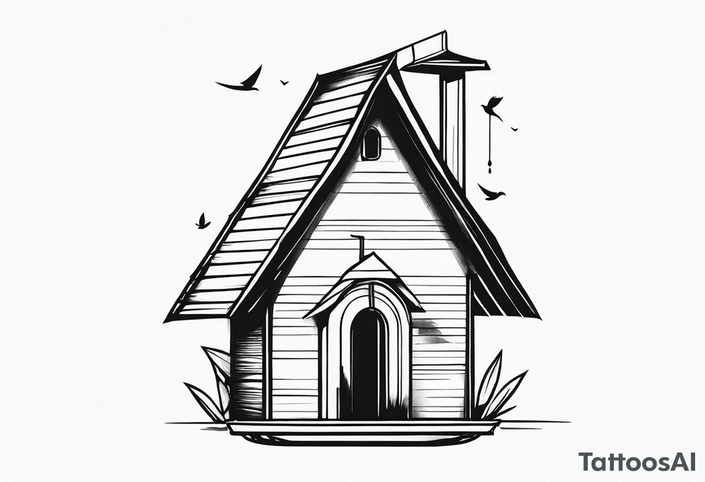 BIRD HUT tattoo idea
