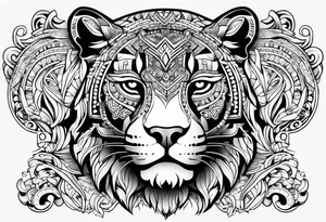 jaguar aztec shoulder tattoo idea