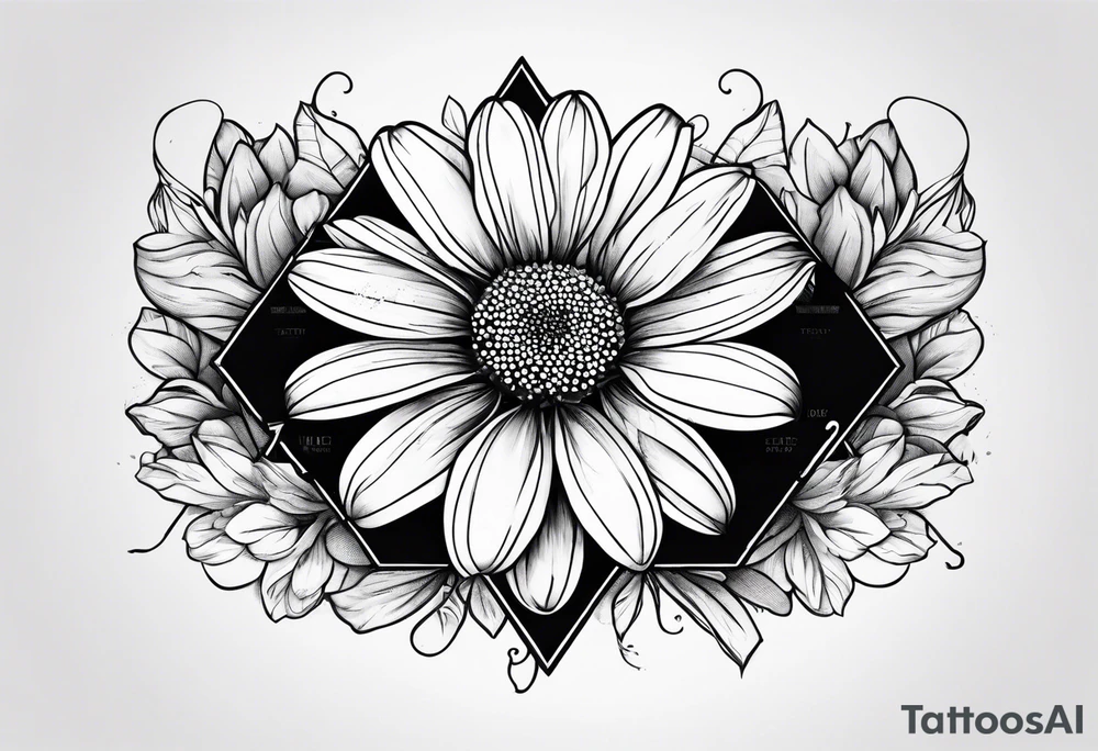 daisy semi colon tattoo idea