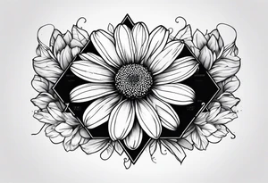 daisy semi colon tattoo idea