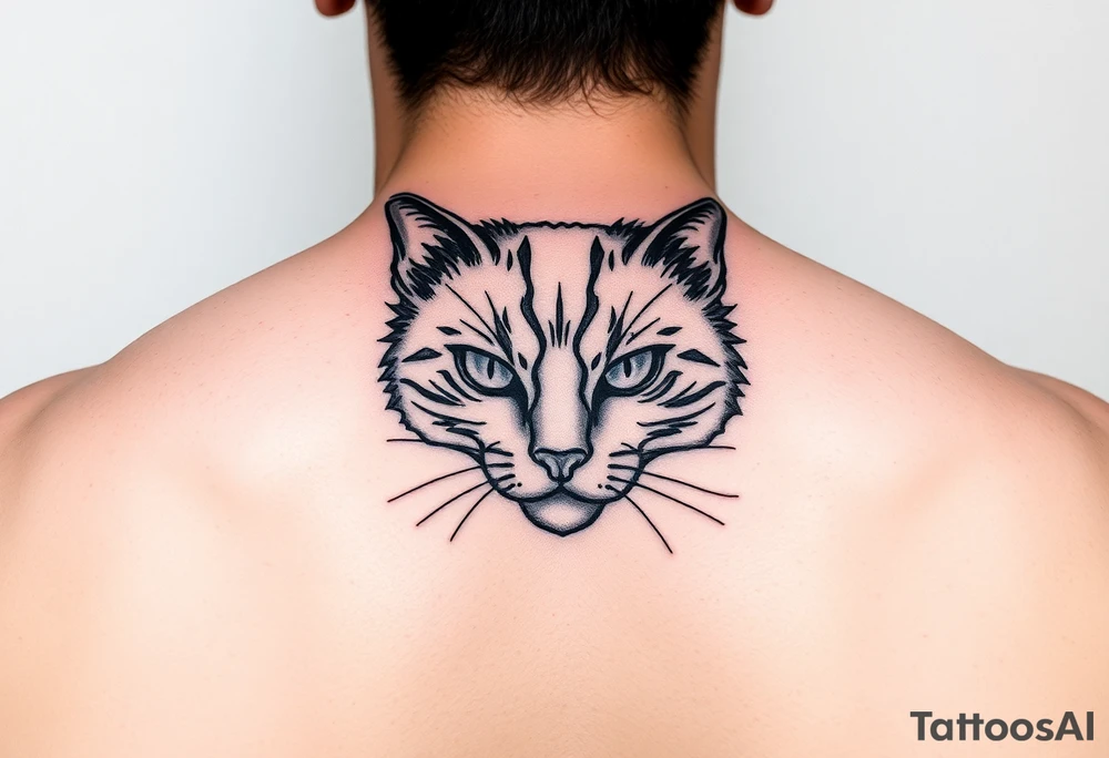 black cat tattoo idea