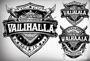 Wounded warrior valhalla shield barb wire prison tattoo idea
