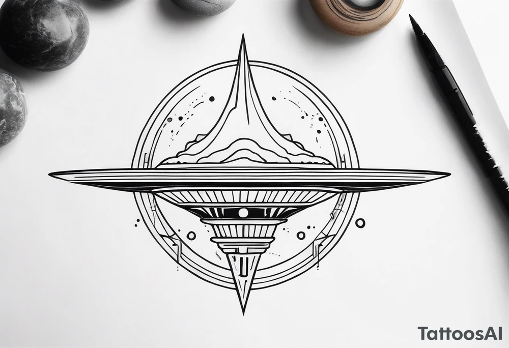 abstract tattoo about aliens tattoo idea