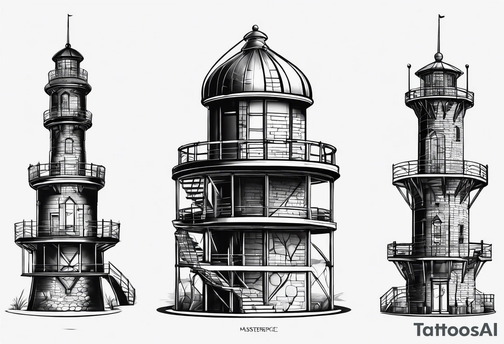 Prison observation tower tattoo idea