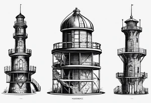 Prison observation tower tattoo idea