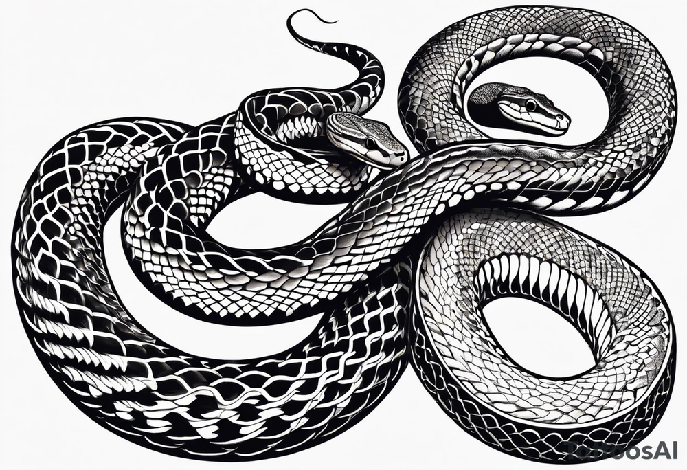 snake fast slithering from above simple tattoo idea