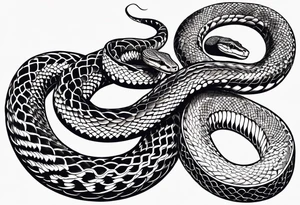 snake fast slithering from above simple tattoo idea