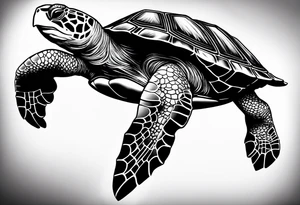 Turtle with the name Taylor in it tattoo idea