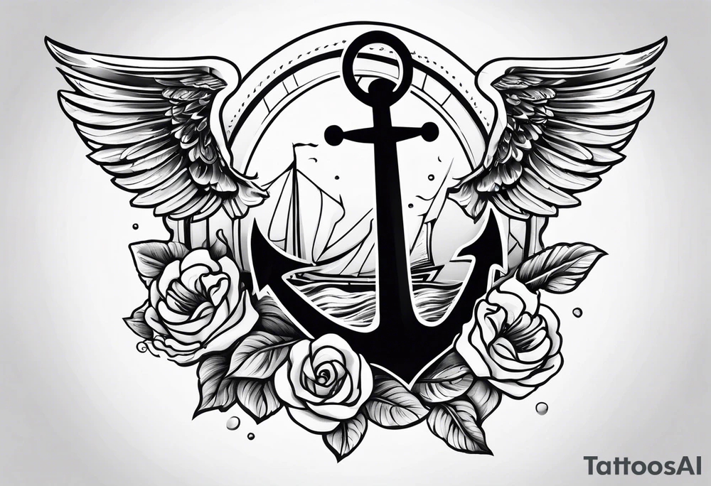 Simple anchor tattoo idea