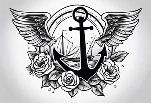 Simple anchor tattoo idea