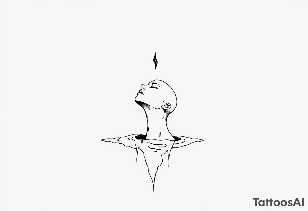 Ripped soul drowned in sorrow because of who they became tattoo idea