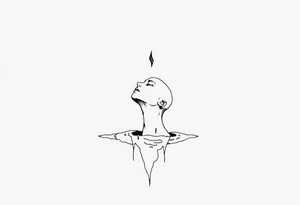 Ripped soul drowned in sorrow because of who they became tattoo idea