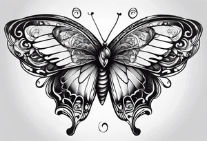 butterfly wings that makes a heart tattoo idea