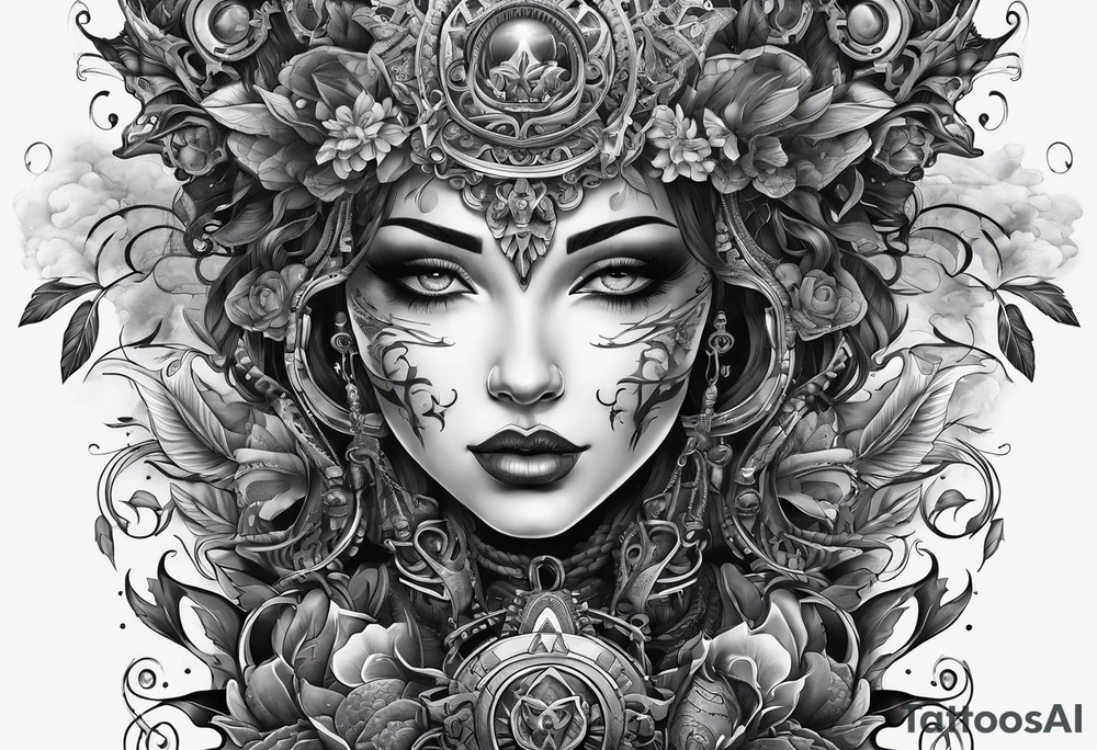 shadows of many people tattoo idea