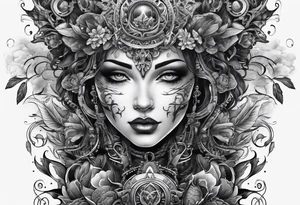shadows of many people tattoo idea