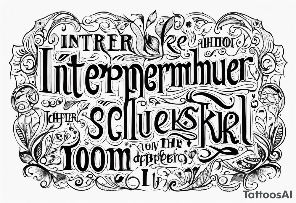 Text : Interpermdekulær tattoo idea