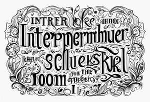 Text : Interpermdekulær tattoo idea