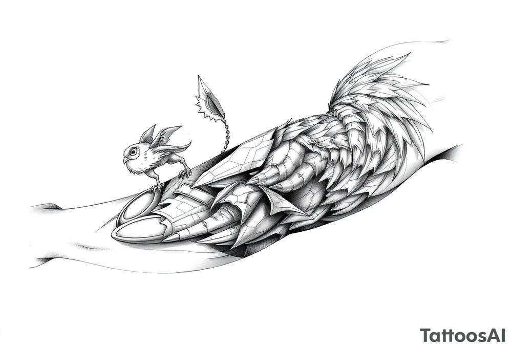 Kolu kaplayan bulutlar olsun ve aralarında şimşek yıldırım tattoo idea