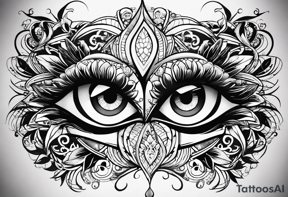 Нежные тонкие пионы с линиями и центральной звездой tattoo idea