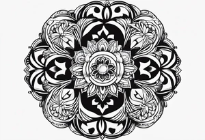 small round tattoo with open in the middle tattoo idea