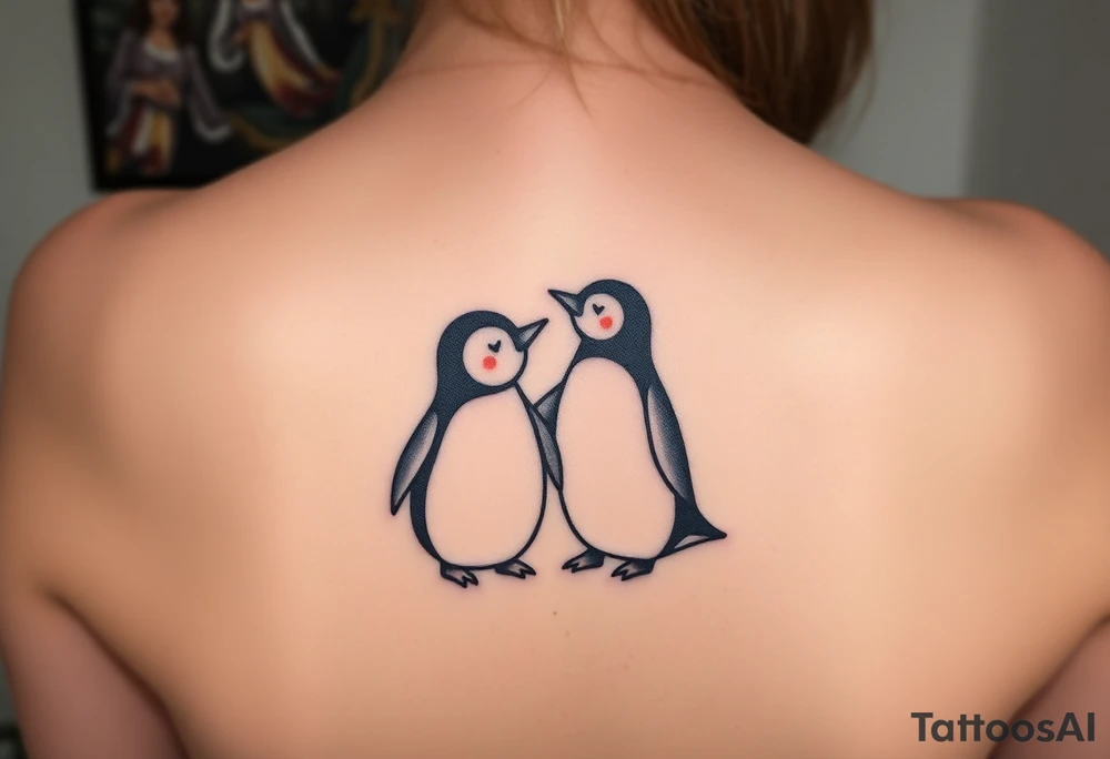 Penguin couples tatto tattoo idea