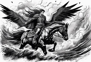 a lighting bolt storm tattoo idea