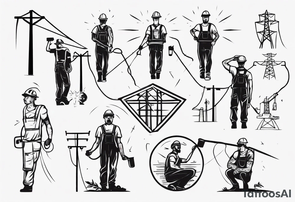 power line utility worker tattoo idea