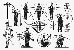 power line utility worker tattoo idea