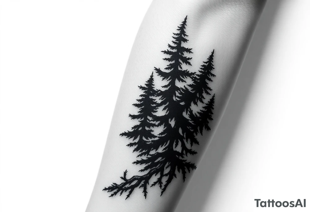 Coniferouse formstabil silhouette forearm tattoo tattoo idea Coniferouse formstabil silhouette forearm tattoo tattoo idea