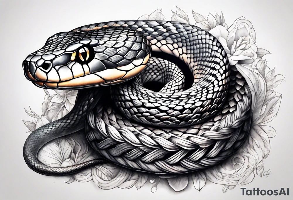 Gentle snake tattoo idea