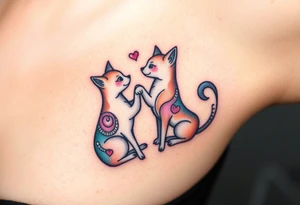 Pet friendship tattoo idea