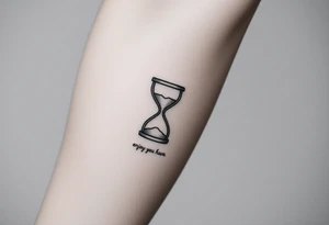 live with what you have and enjoy it to the fullest, hourglass tattoo idea