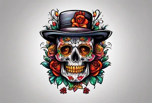 dead inside happy outside tattoo idea