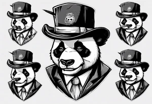 gangster panda angry

smoking and pointing a gun wearing hat tattoo idea