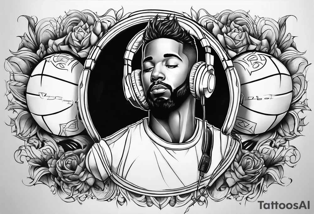 Music, god, art, family, football tattoo idea