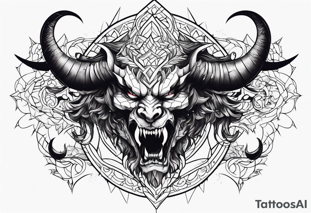 Demon tattoo idea