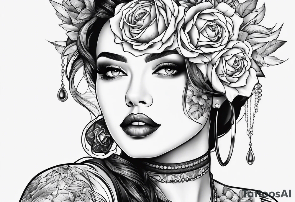 a woman tattoo idea
