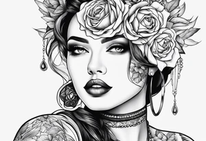 a woman tattoo idea