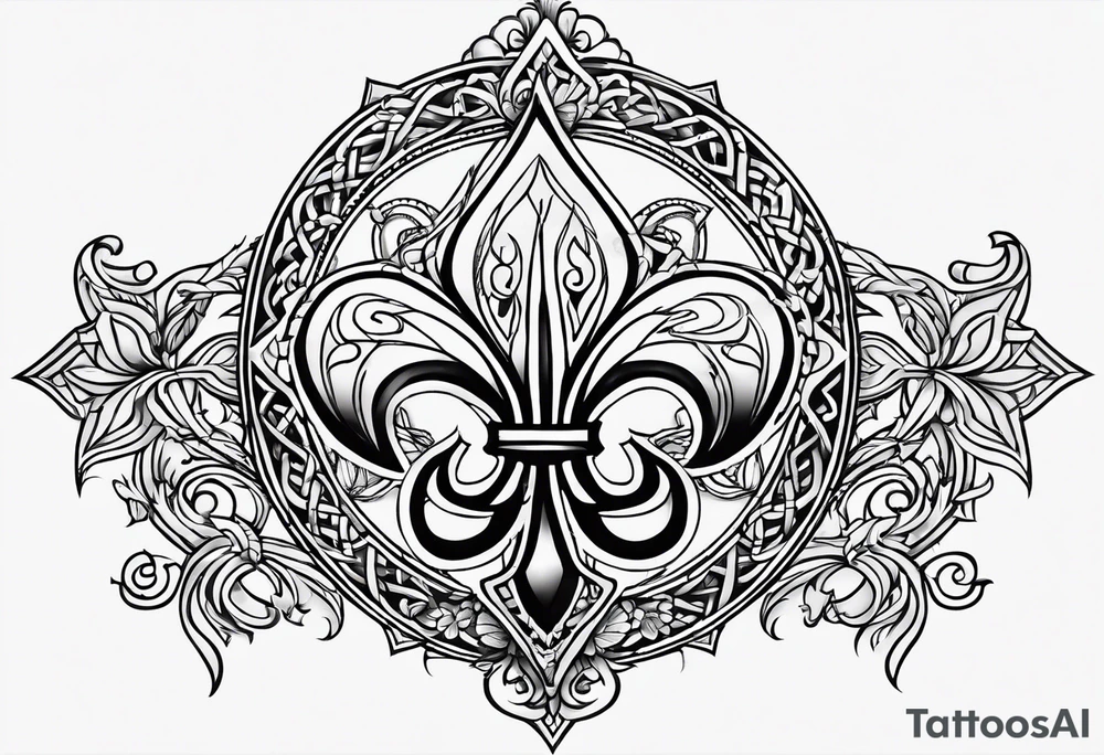 Fleur de lys celtique tattoo idea