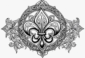 Fleur de lys celtique tattoo idea